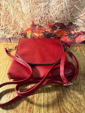 Red Small Shoulder Bag Tassel